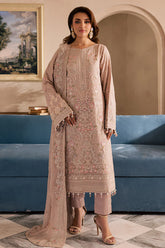 Embroidered chiffon front of NAIRA dress by Emaan Adeel